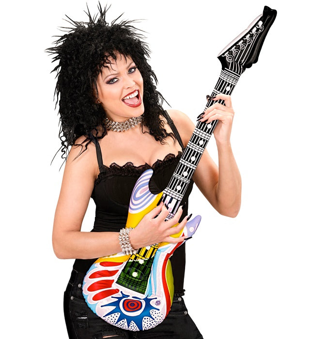 Aufblasbare Gitarre Funky mit Schultergurt, 105 cm lang