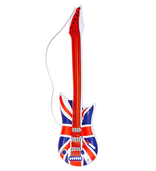 Aufblasbare Gitarre mit britischer Flagge 105 cm lang