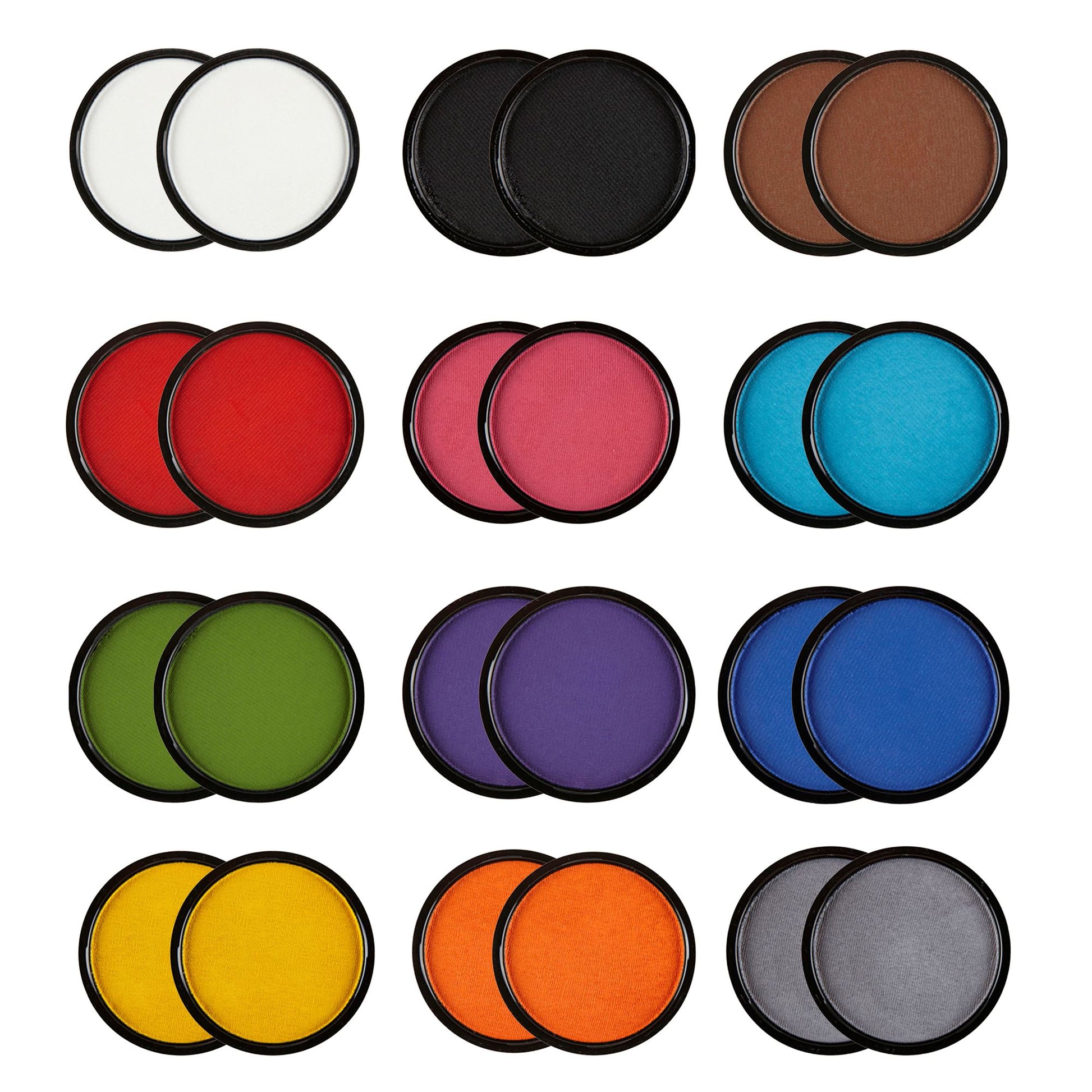 "24 AQUA MAKE-UP DISPLAY" - 10 mL - (2 Stück jeweils: weiß, schwarz, braun, rot, fuchsia, himmelblau, smaragdgrün, violett, blau, gelb, orange, grau) – Ansicht 3