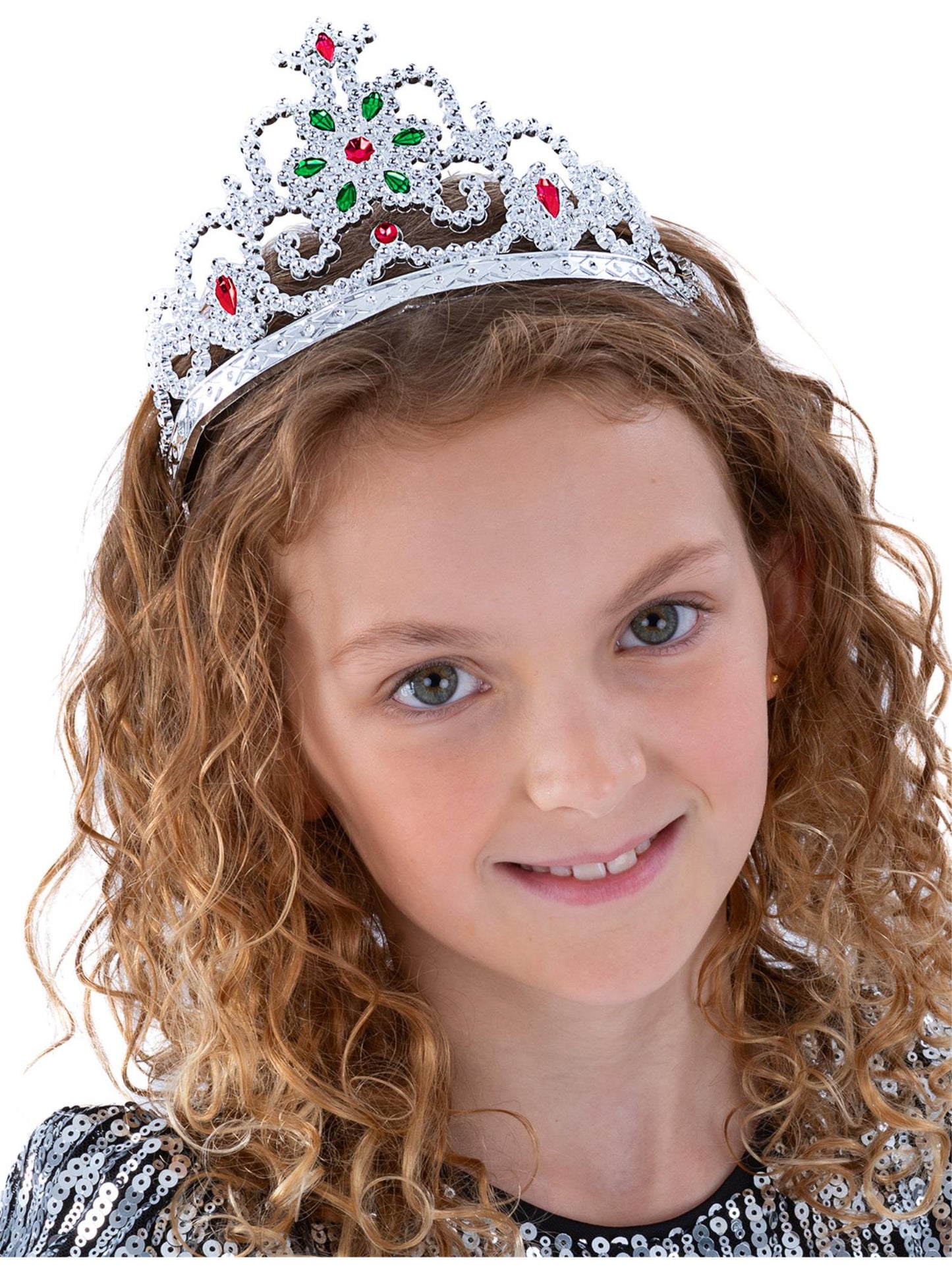 Smiffys ACCESSORIE Flower Jewelled Tiara, Silver HA für Damen