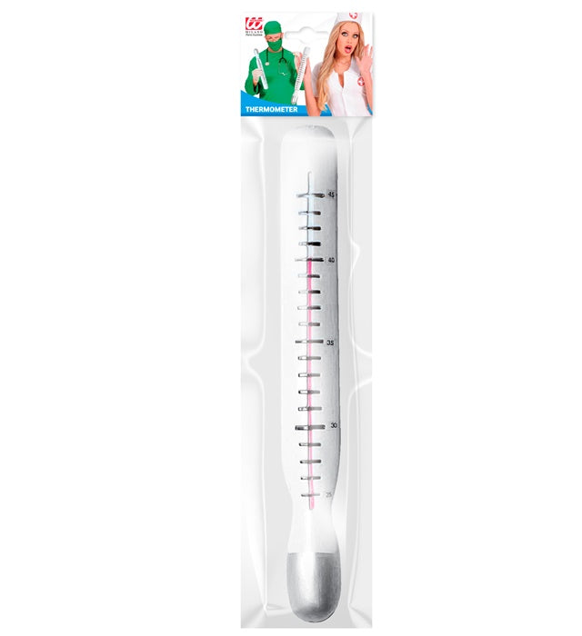 Maxithermometer 37 cm als Kostümzubehör für Fasnacht und Karneval