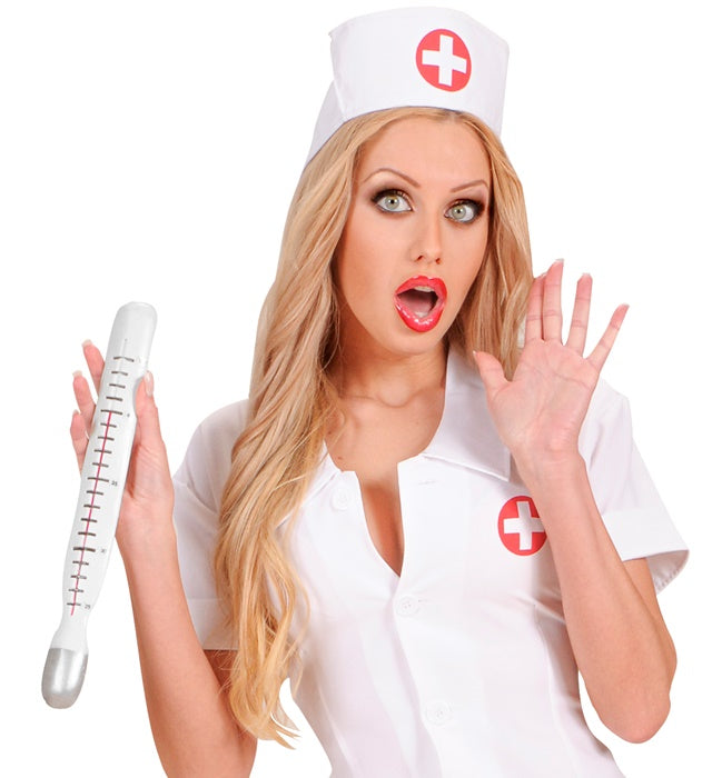 Maxithermometer 37 cm als Kostümzubehör für Fasnacht und Karneval