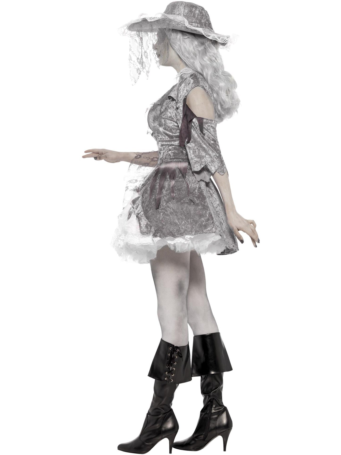 Smiffys Deluxe Ghost Ship Pirate Treasure Costume, Grey CS für Damen