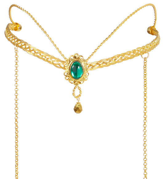 Kopfschmuck Elfen Diadem Fantasie Gold