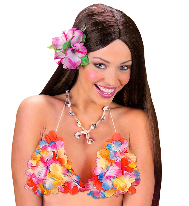 Blumen BH mit buntem Blumenmuster für Fasnacht und Mottopartys