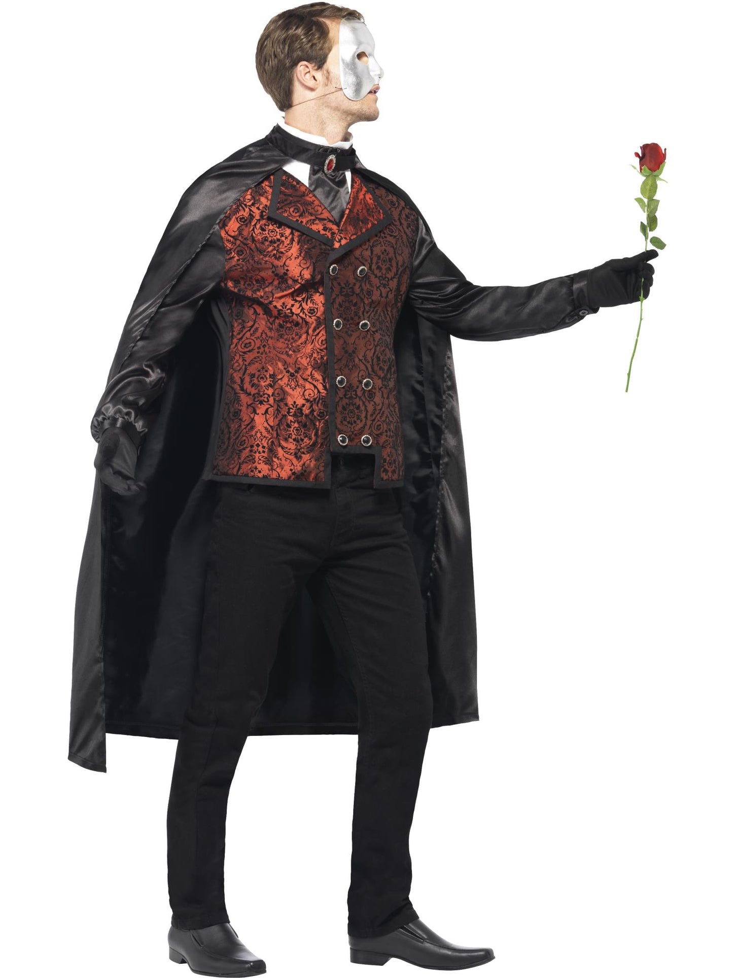Smiffys VAMPIRE Dark Opera Masquerade Costume, Black CS für Herren