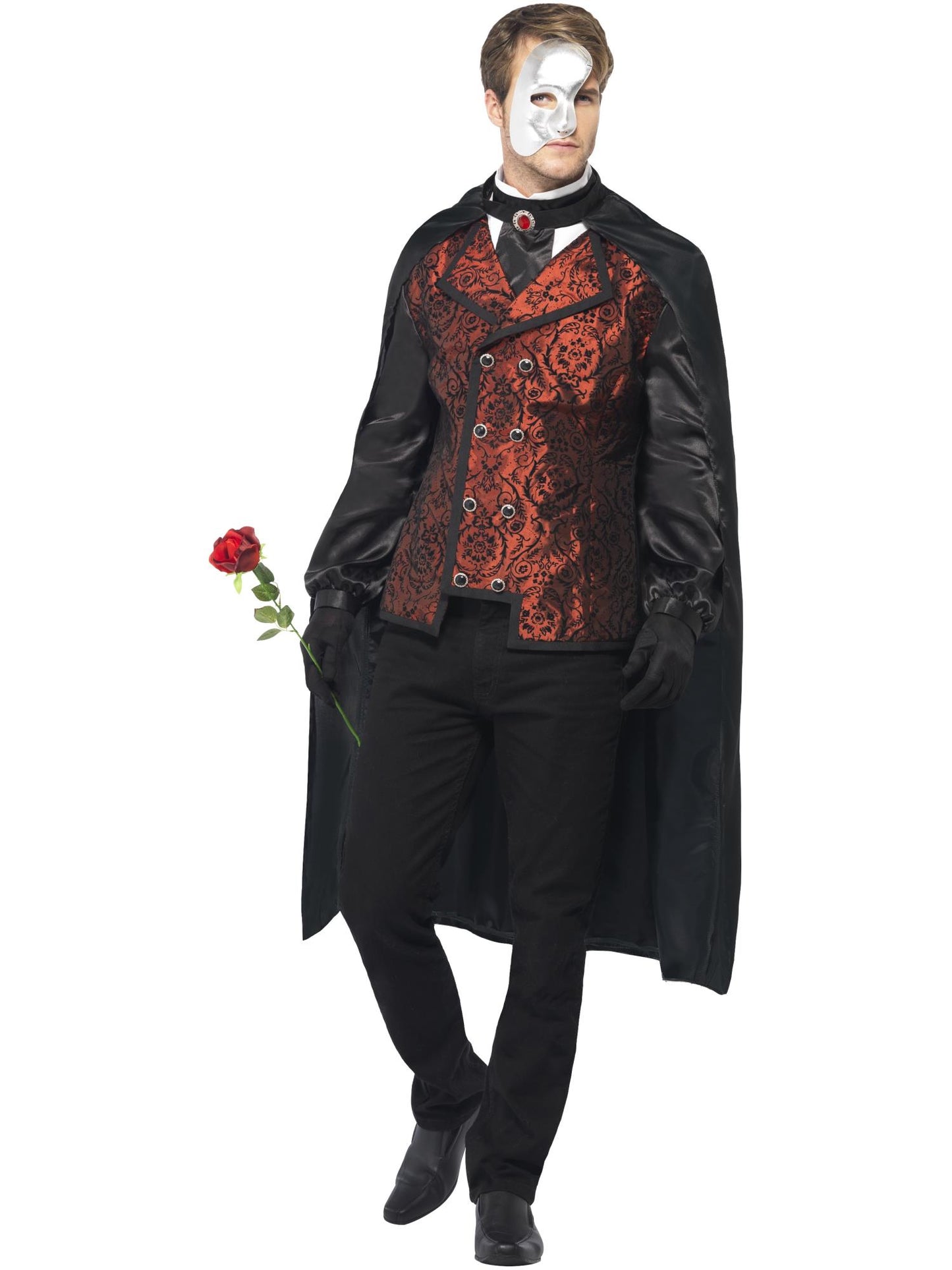 Smiffys VAMPIRE Dark Opera Masquerade Costume, Black CS für Herren