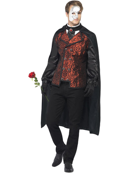 Smiffys VAMPIRE Dark Opera Masquerade Costume, Black CS für Herren
