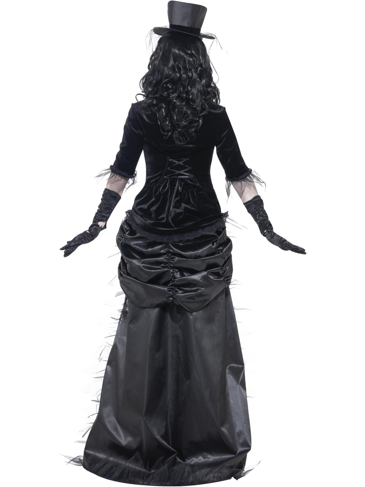 Smiffys GHOSTMUM Ghost Town Black Widow Costume, Grey CS für Damen