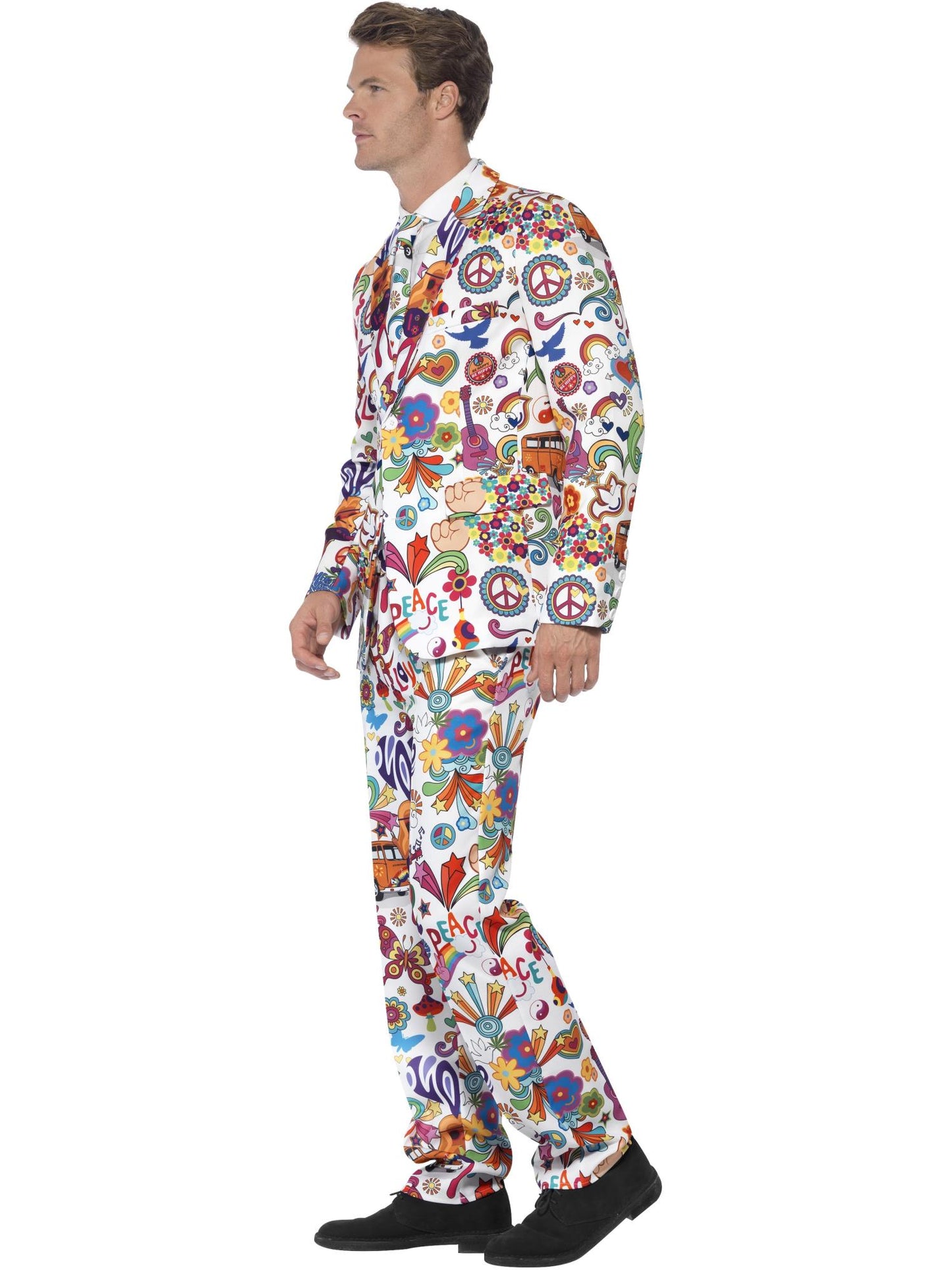 Smiffys HIPPIE Groovy Suit, Multi-Coloured CS für Herren