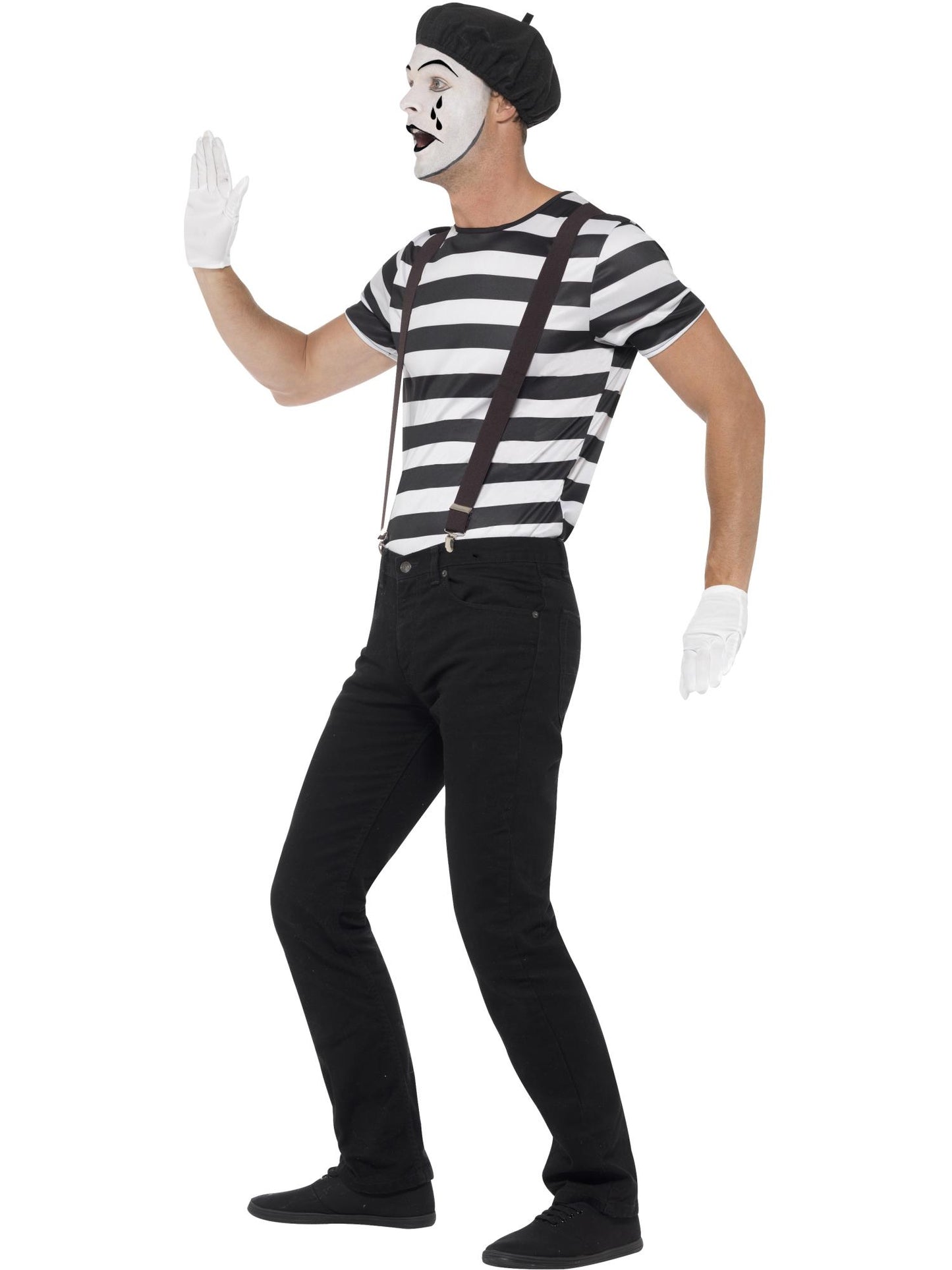 Smiffys Gentleman Mime Artist Costume, Black CS für Unisex