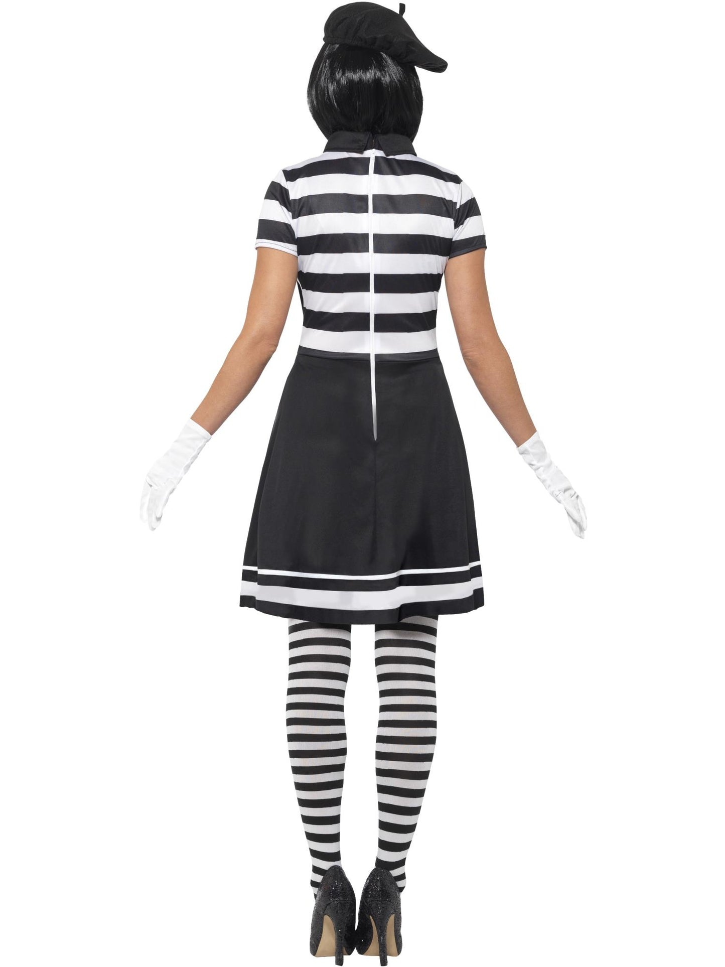 Smiffys Lady Mime Artist Costume, Black CS für Damen