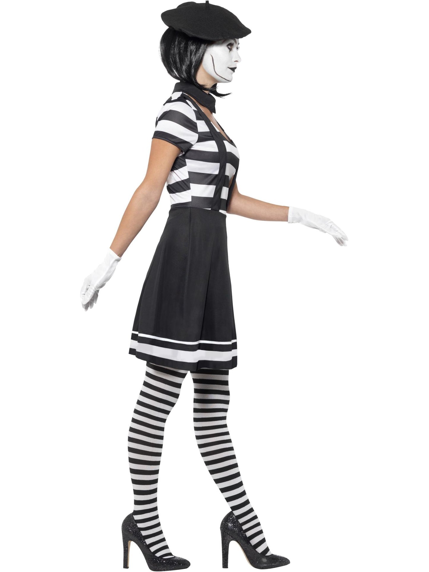 Smiffys Lady Mime Artist Costume, Black CS für Damen