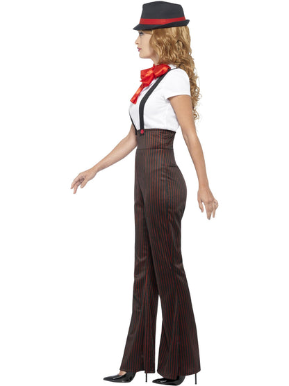 Smiffys Glam Gangster Costume, Black & Red CS für Damen