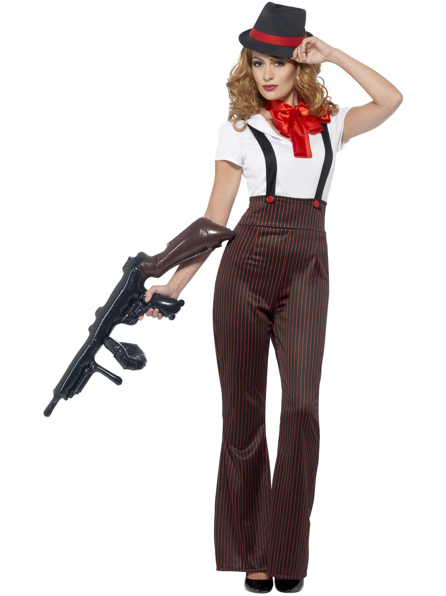 Smiffys Glam Gangster Costume, Black & Red CS für Damen