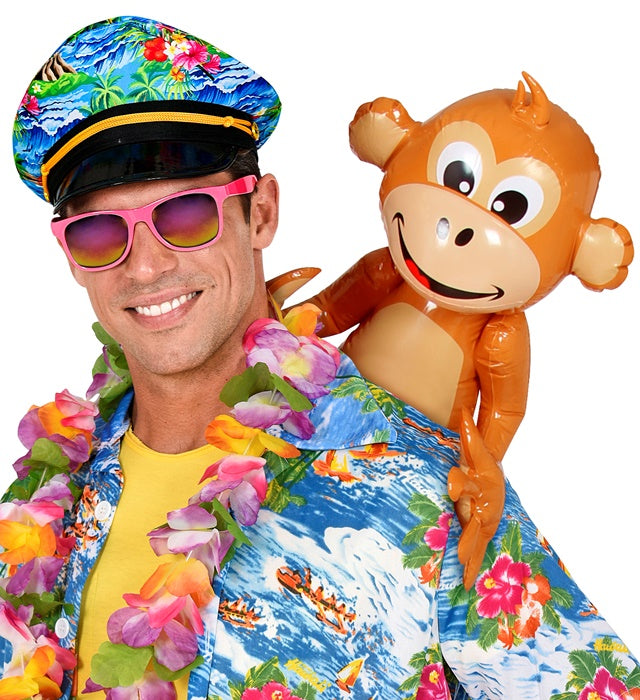Aufblasbarer Affe 50 cm für Fasnacht und Karneval Dekoration