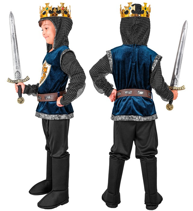 Mittelalter Ritter Oberteil mit Kapuze und Gürtel für Fasnacht Kostüm