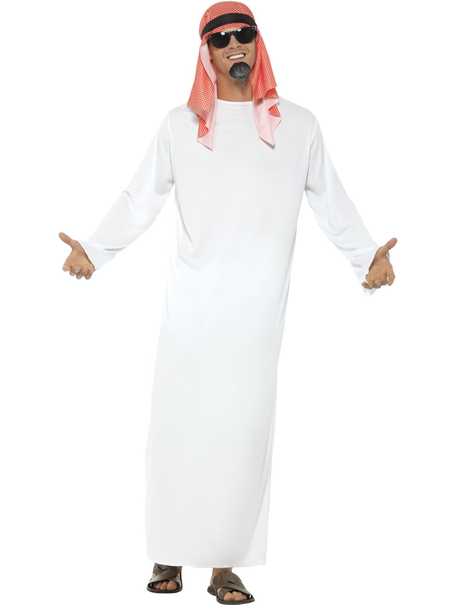 Smiffys AWORLD Fake Sheikh Costume, White CS für Herren