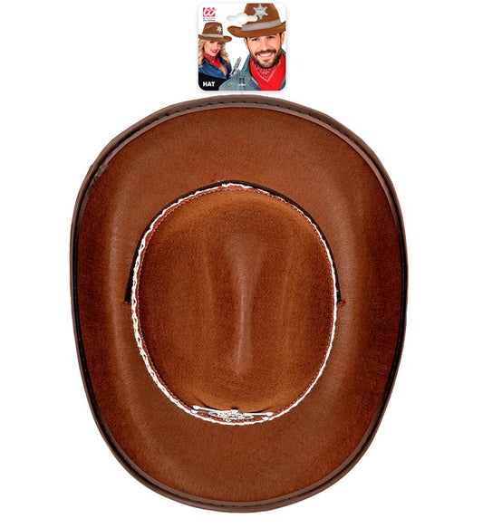 Brauner Sheriffhut im Western-Stil für Fasnacht und Karneval
