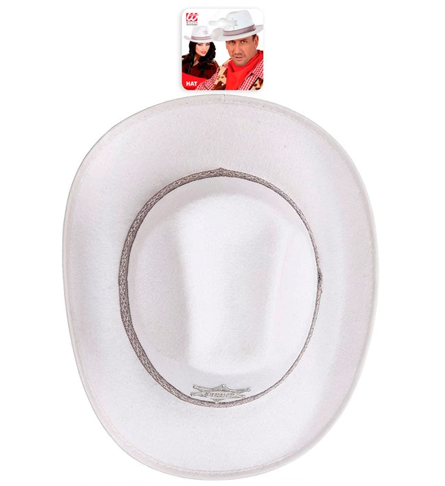 Weisser Sheriffhut als Cowboy-Accessoire für Fasnacht und Mottoparty