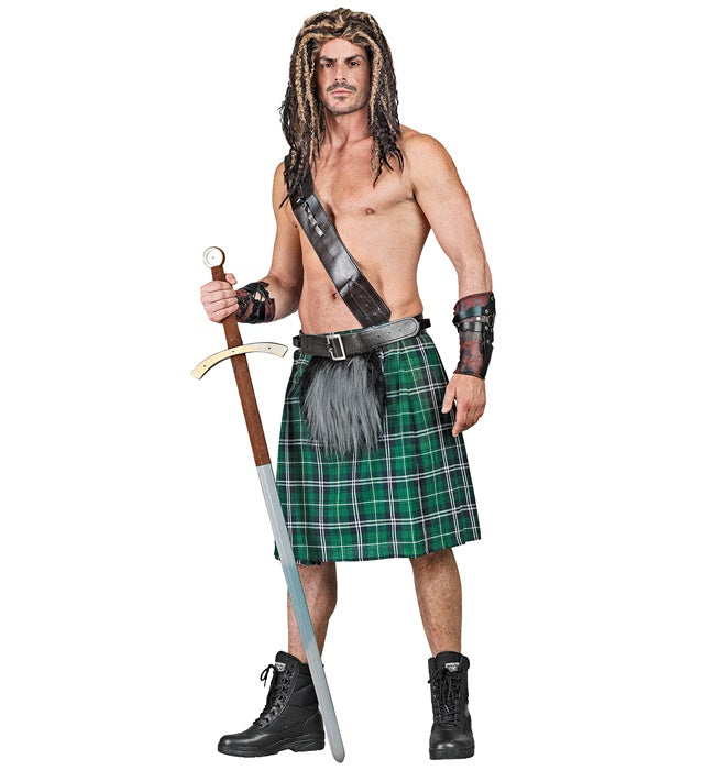 Traditioneller Kilt mit Felltasche in größenverstellbarer Ausführung