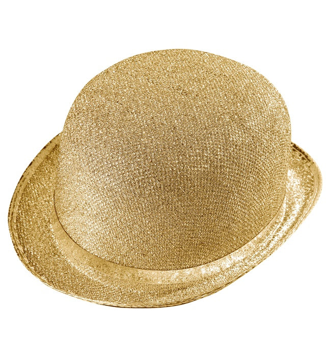 Goldene Lurex Melone aus Filz für Fasnacht und Karneval