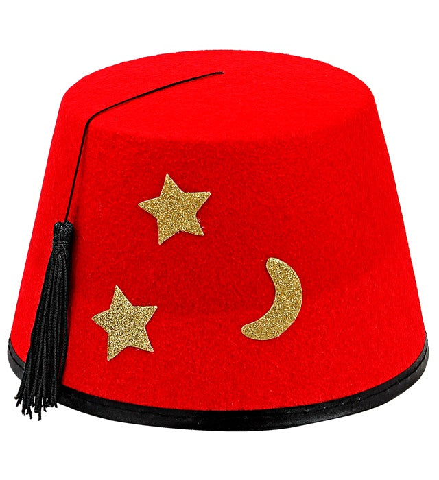 Roter FEZ Hut aus Filz, traditionelles Kostümzubehör für Fasnacht