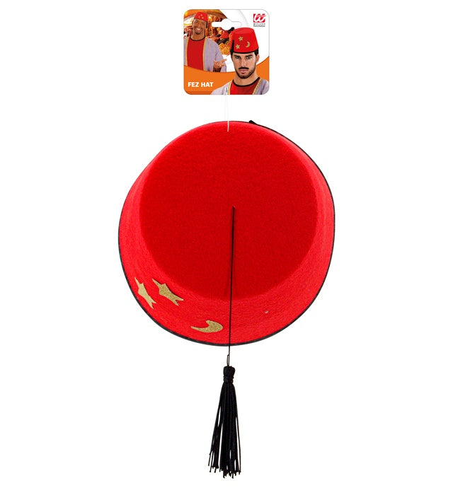 Roter FEZ Hut aus Filz, traditionelles Kostümzubehör für Fasnacht