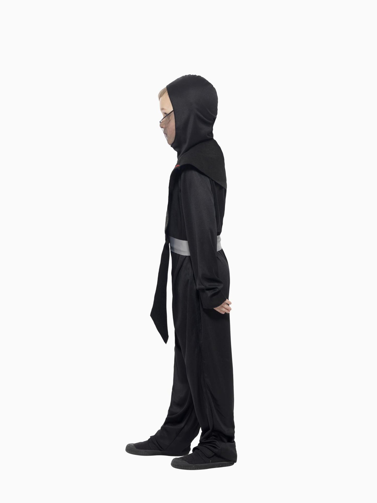 Smiffys Ninja Costume, Child, Black CS für Unisex