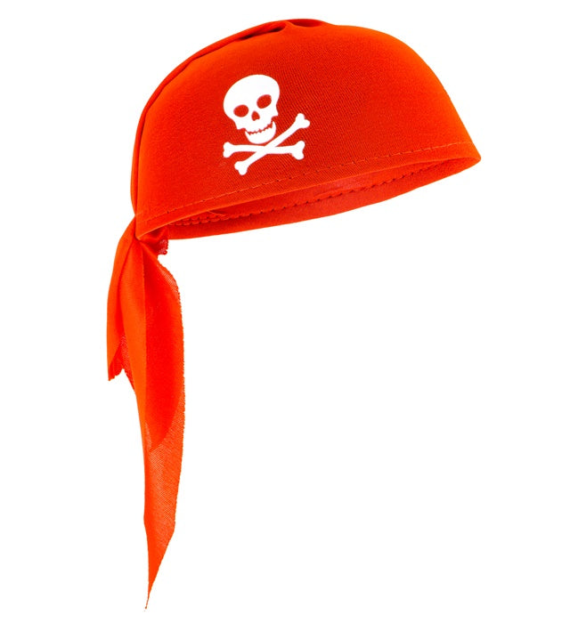 Roter Piratenhut aus Stoff für Fasnacht und Karneval