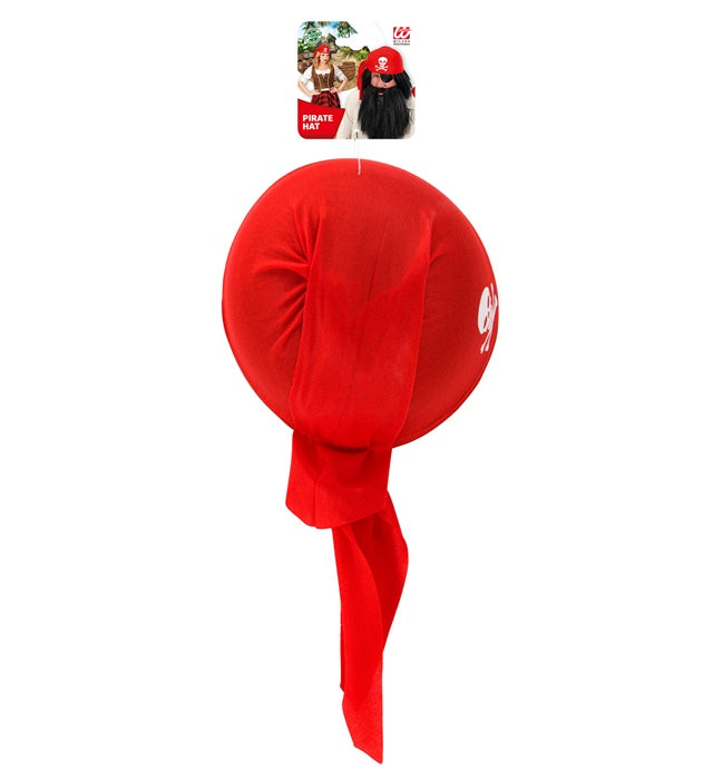 Roter Piratenhut aus Stoff für Fasnacht und Karneval