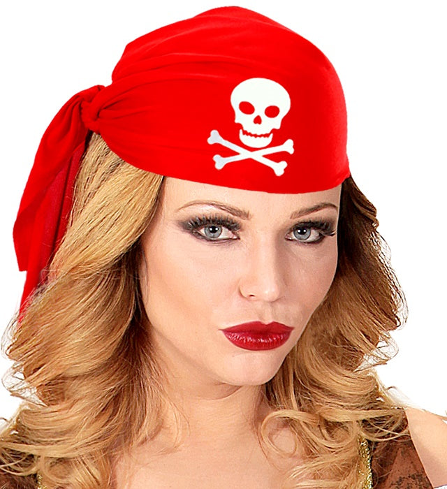 Roter Piratenhut aus Stoff für Fasnacht und Karneval