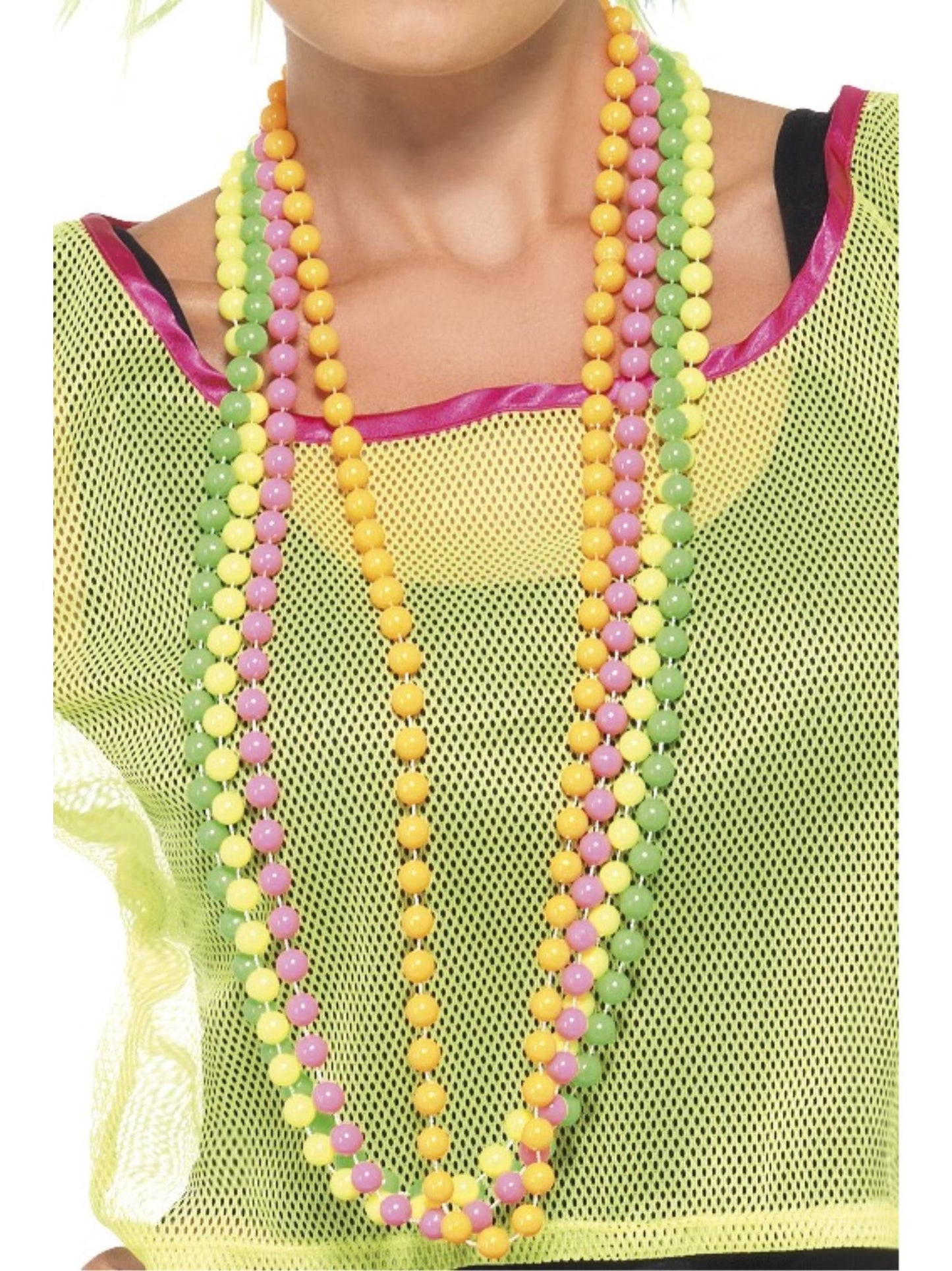 Smiffys 1980S Beads Fluorescent, Neon AC für Damen