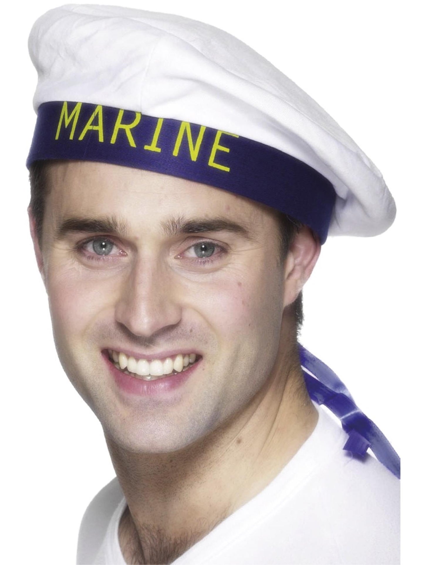 Smiffys TROOPS Marine Sailors Hat, White für Herren
