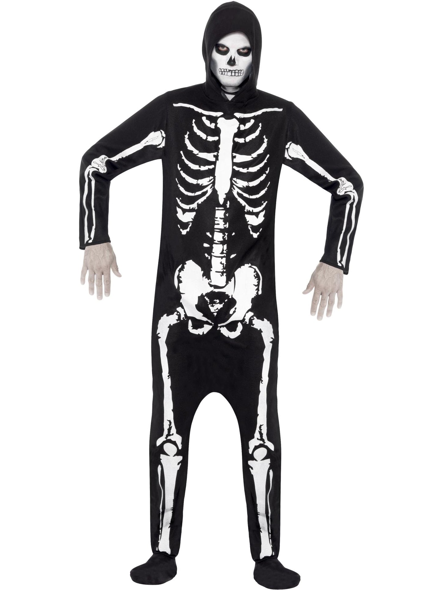 Smiffys Skeleton Costume, Black CS für Unisex