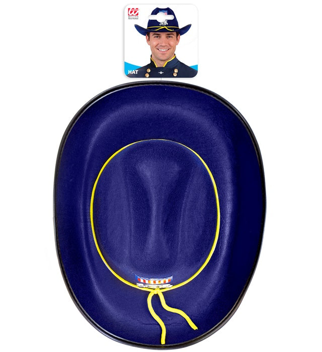 Yankee-Soldat Filzhut mit Wappen aus Filz für Fasnacht und Karneval