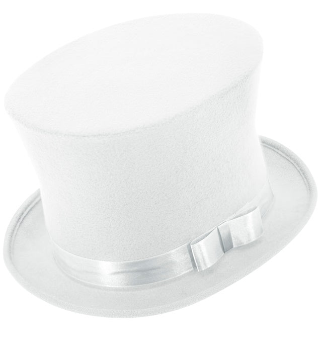 Weisser Zylinder aus Wollfilzoptik, 16 cm hoch