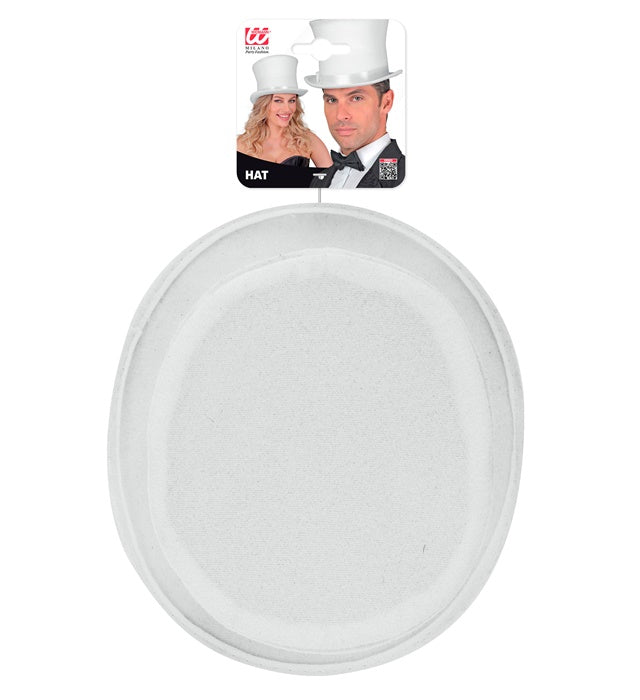 Weisser Zylinder aus Wollfilzoptik, 16 cm hoch