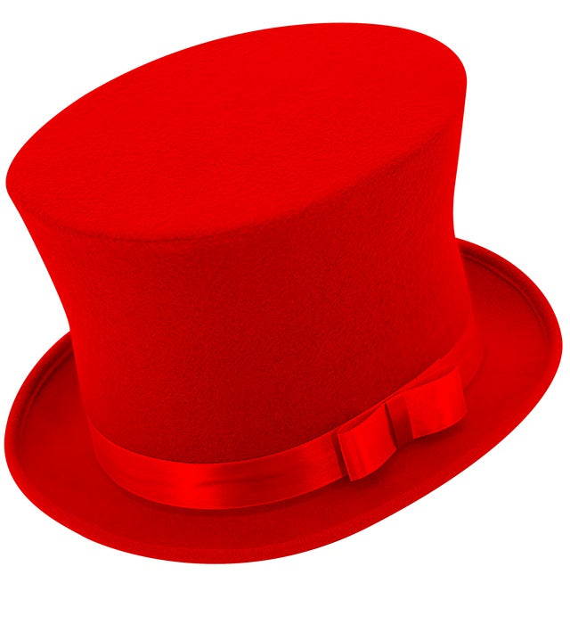 Roter Zylinder aus Wollfilzoptik mit 16 cm Höhe