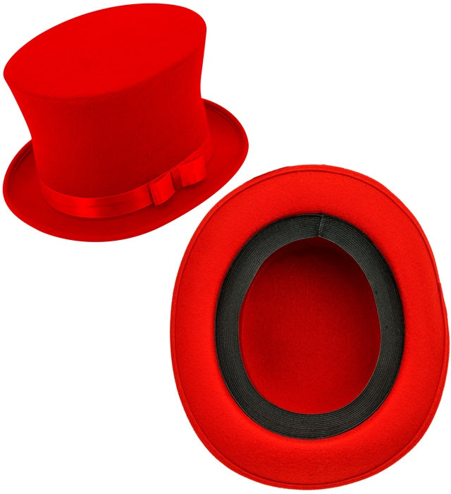 Roter Zylinder aus Wollfilzoptik mit 16 cm Höhe