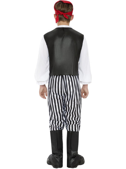 Smiffys Pirate Costume, Black & White CS für Unisex