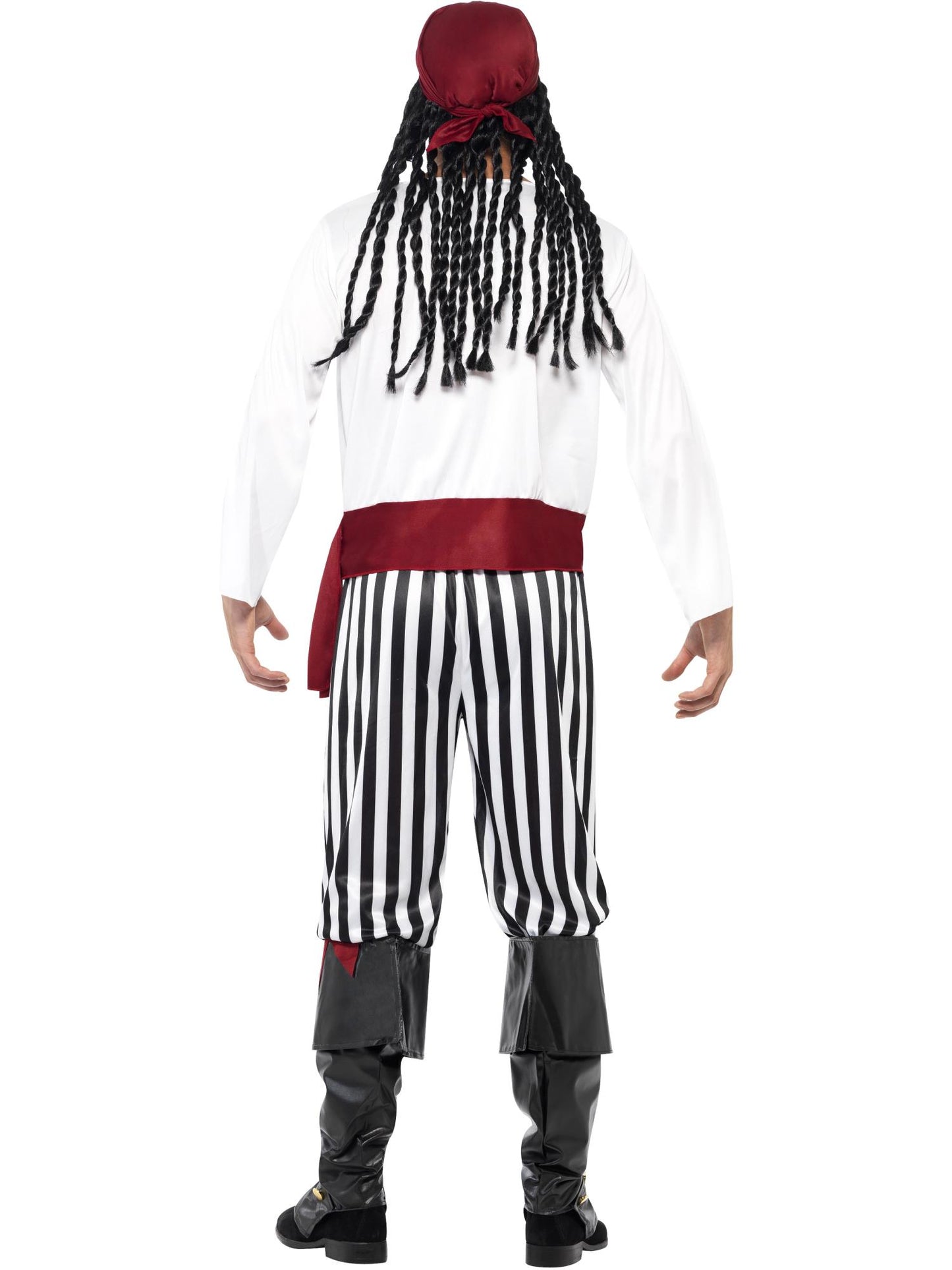 Smiffys Pirate Man Costume, Black & White CS für Herren