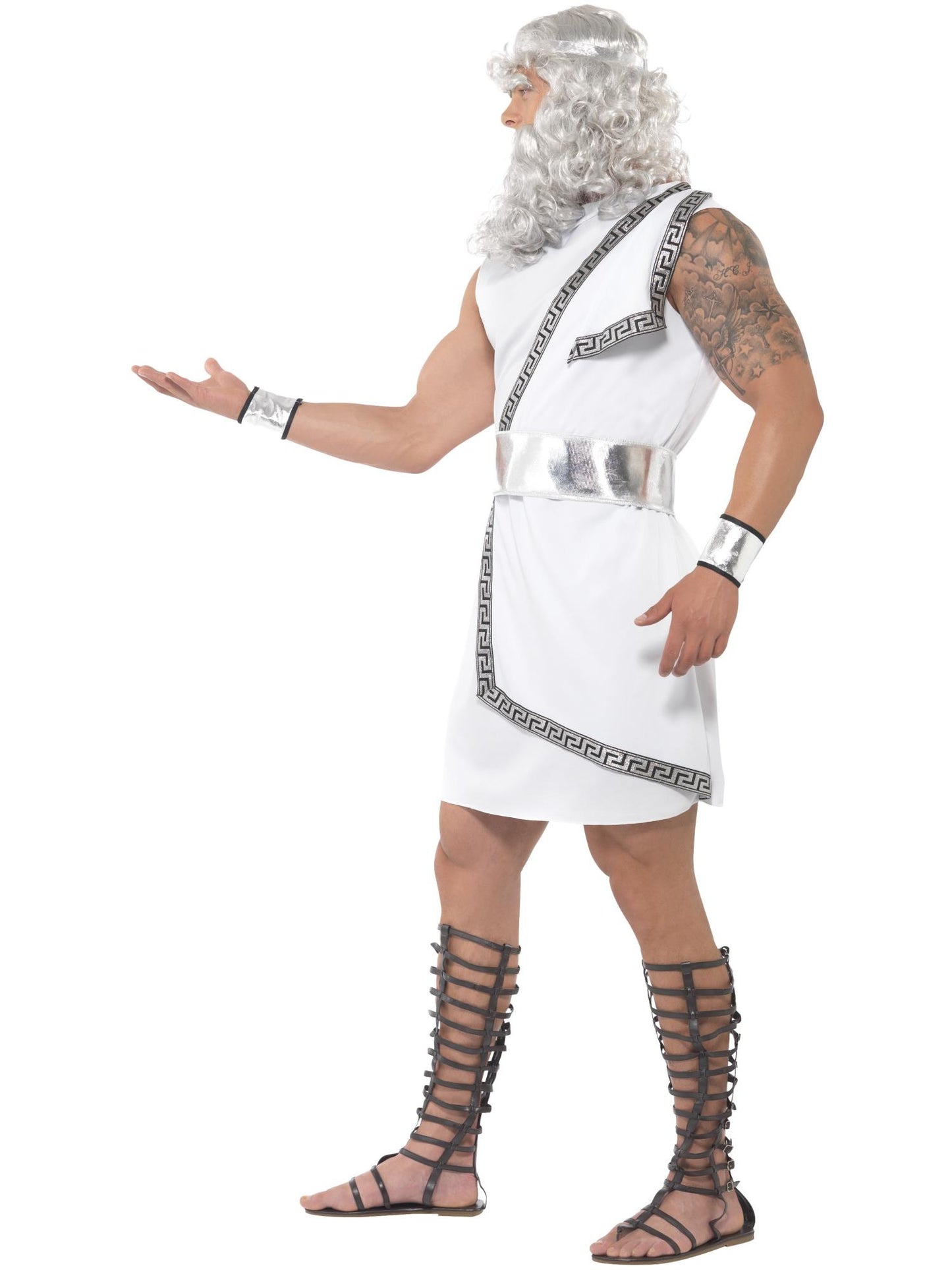 Smiffys GREEK Zeus Costume, White CS für Herren