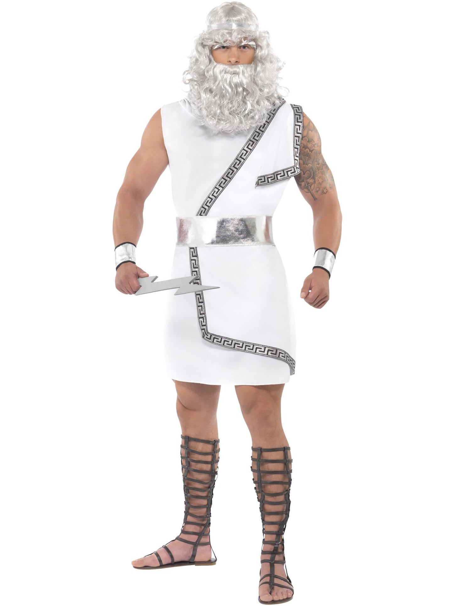 Smiffys GREEK Zeus Costume, White CS für Herren