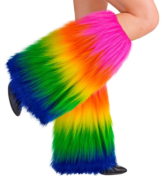 REGENBOGEN PLÜSCH BEINSTULPEN DELUXE Regenbogen