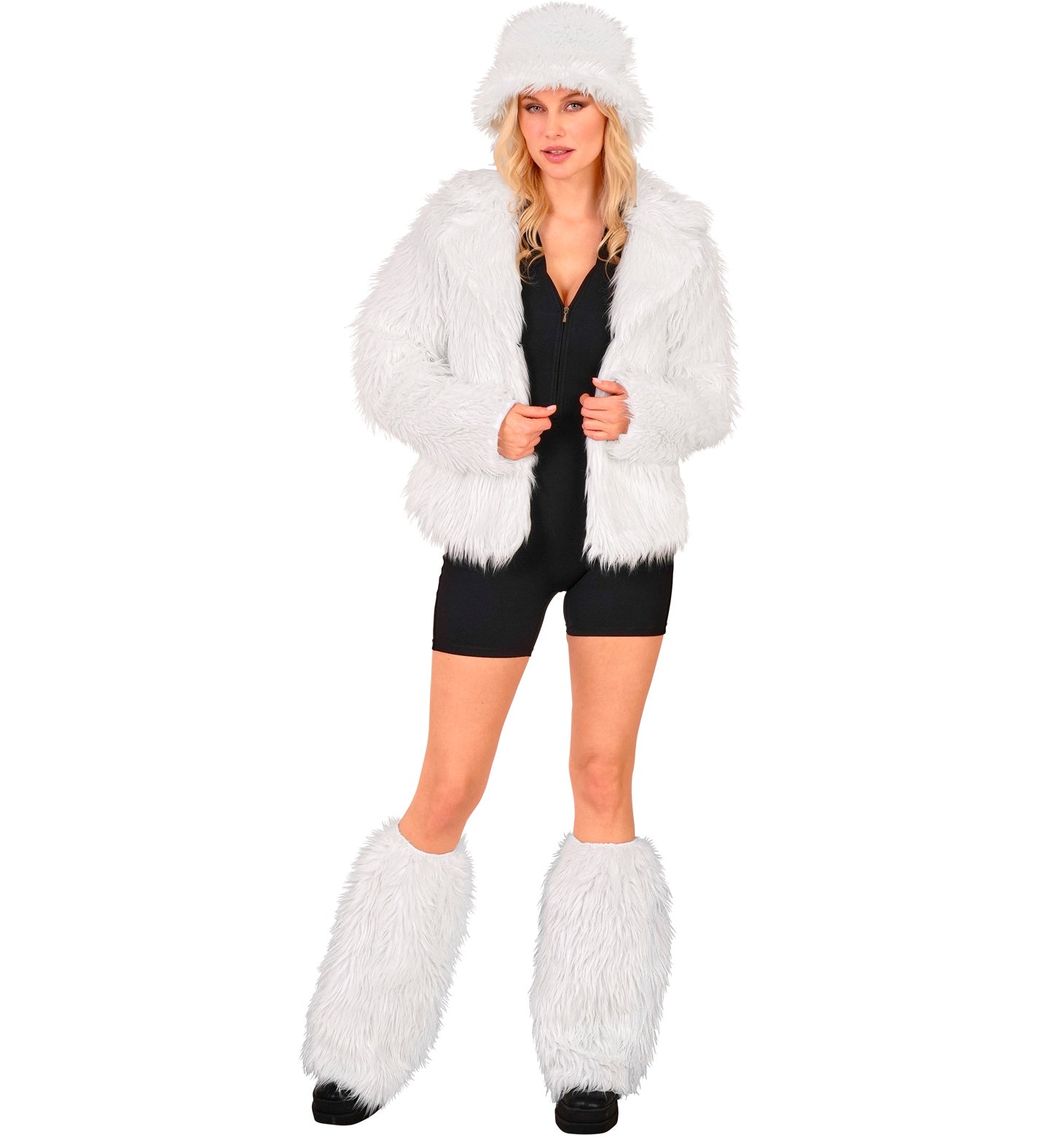 Weisse Plüsch Beinstulpen – Warme Beinwärmer Aus Plüsch