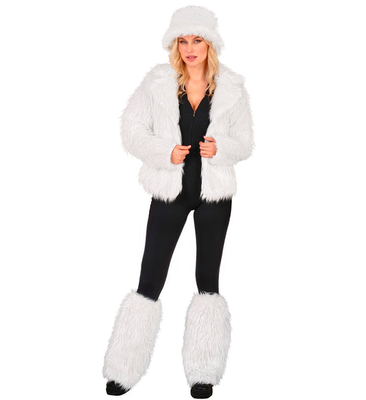 Weisse Plüsch Beinstulpen – Warme Beinwärmer Aus Plüsch