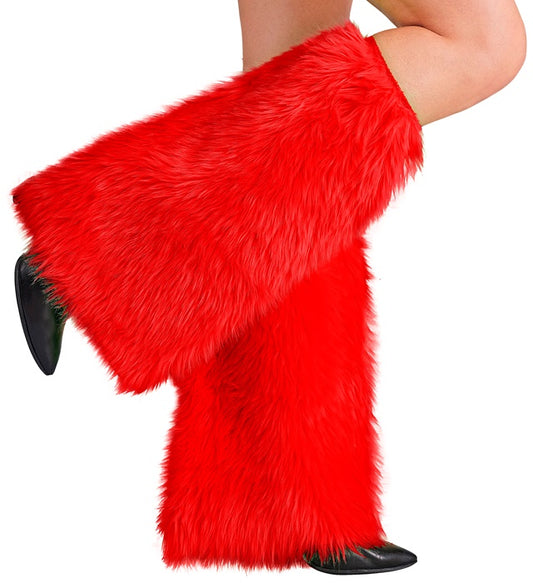 ROTE PLÜSCH BEINSTULPEN Rot