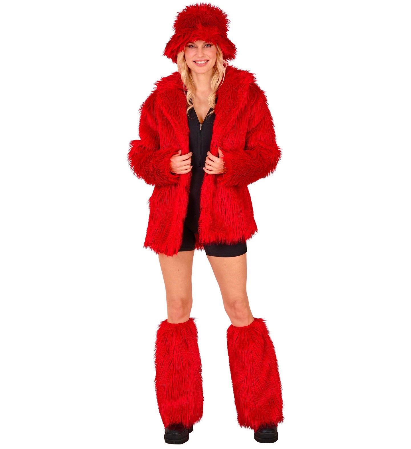 Rote Plüsch Beinstulpen – Warme Damen Beinwärmer Aus Plüsch