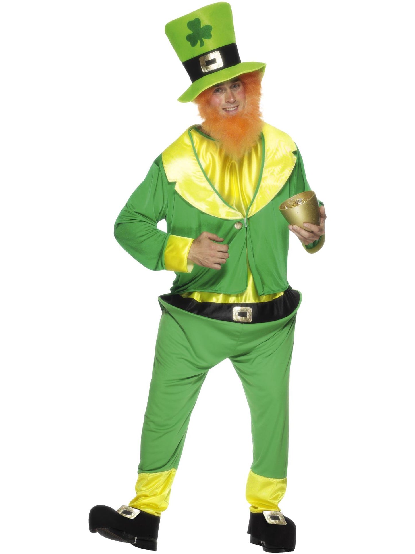 Smiffys COMEDY Leprechaun Costume, Green CS für Herren